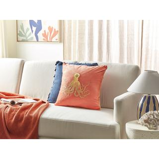 Beliani Coussin en Velours Moderne LAMINARIA  