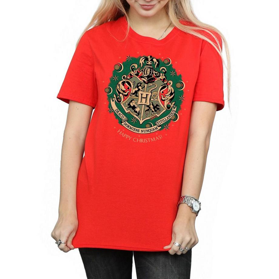 Harry Potter Hogwarts Stemma di Natale T-Shirt  