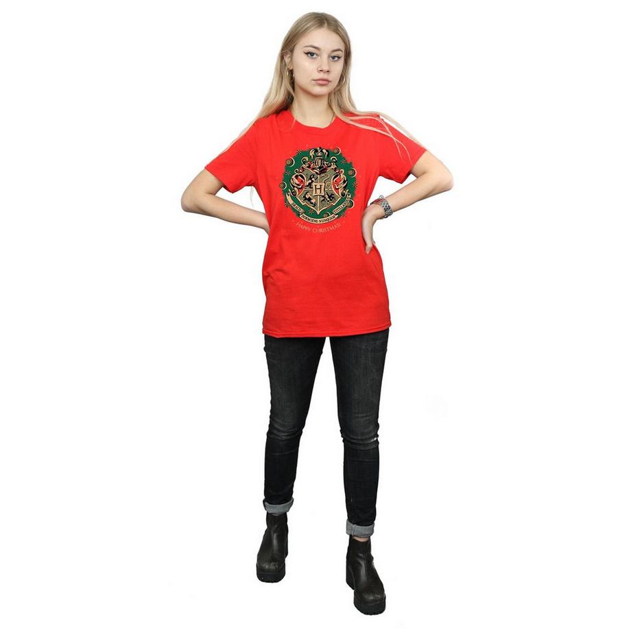 Harry Potter Hogwarts Stemma di Natale T-Shirt  