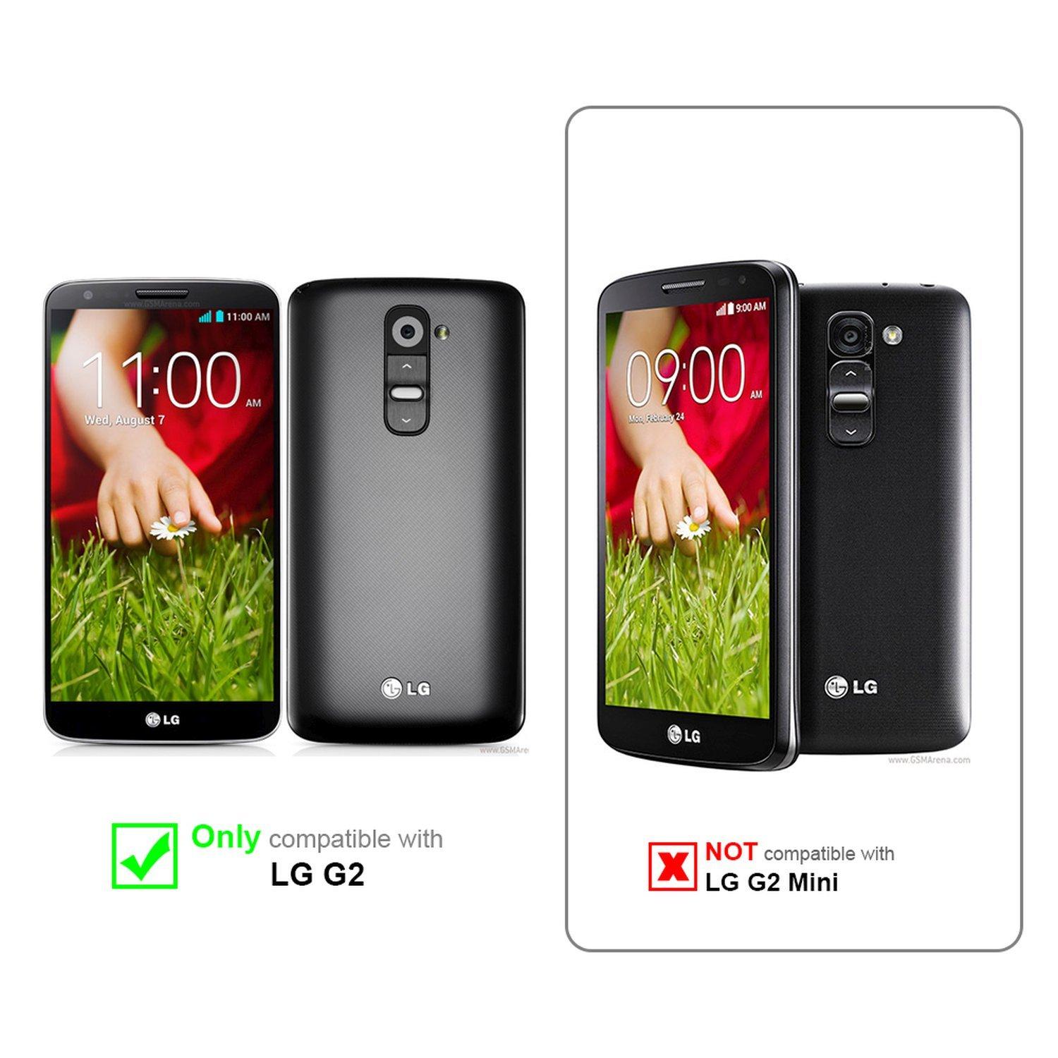 Cadorabo  Housse compatible avec LG G2 - Coque de protection avec fermeture magnétique, fonction de support et compartiment pour carte 