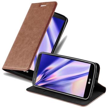 Housse compatible avec LG G2 - Coque de protection avec fermeture magnétique, fonction de support et compartiment pour carte