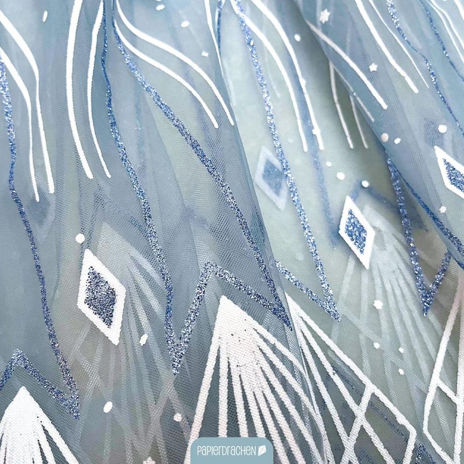 Papierdrachen  Tüll Cape mit Glitzer 