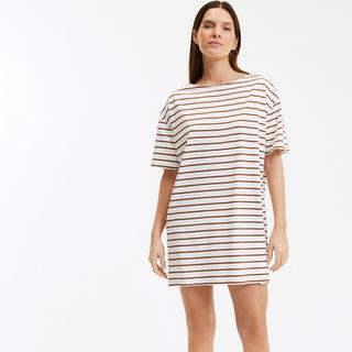 SO'HOME Chemise de Nuit Rayée en Jersey de Coton  