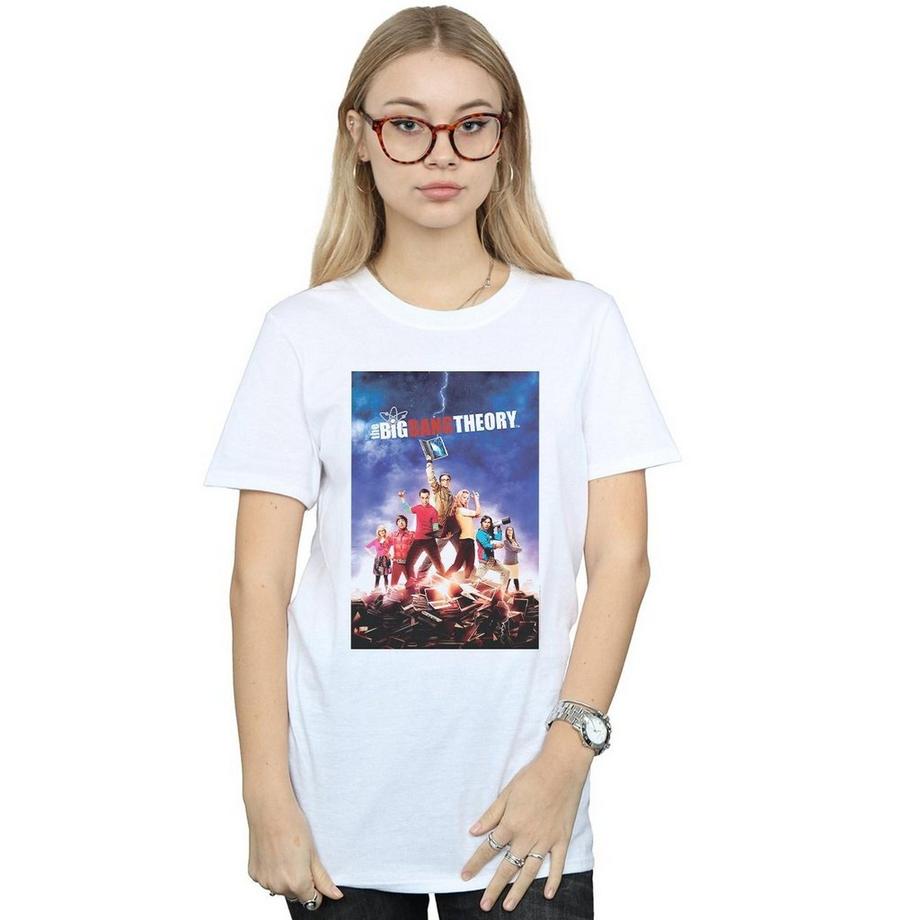 The Big Bang Theory Poster T-Shirt Vestibilità Boyfriend  
