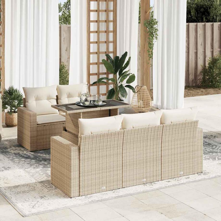 VidaXL set di divani da giardino Polirattan  
