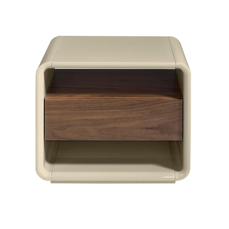 ANGEL CERDA Table de chevet noyer et bois gris  