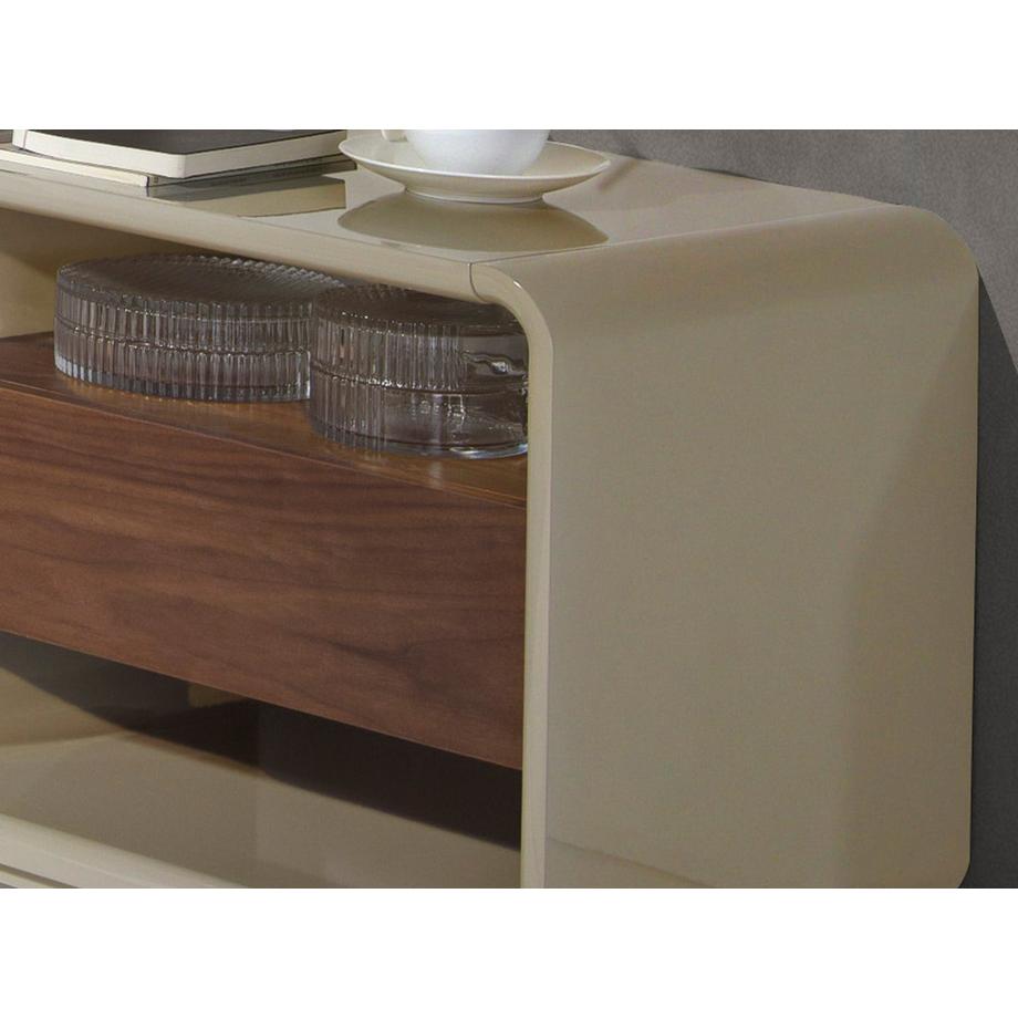 ANGEL CERDA Table de chevet noyer et bois gris  