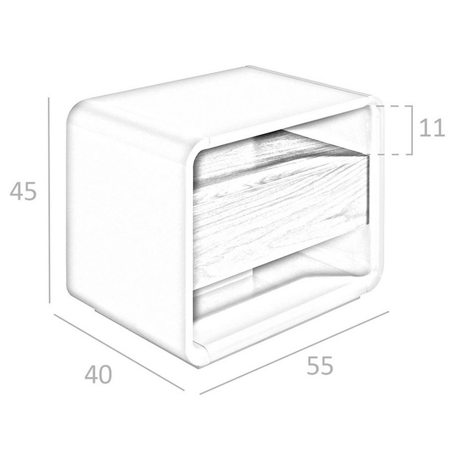 ANGEL CERDA Table de chevet noyer et bois gris  