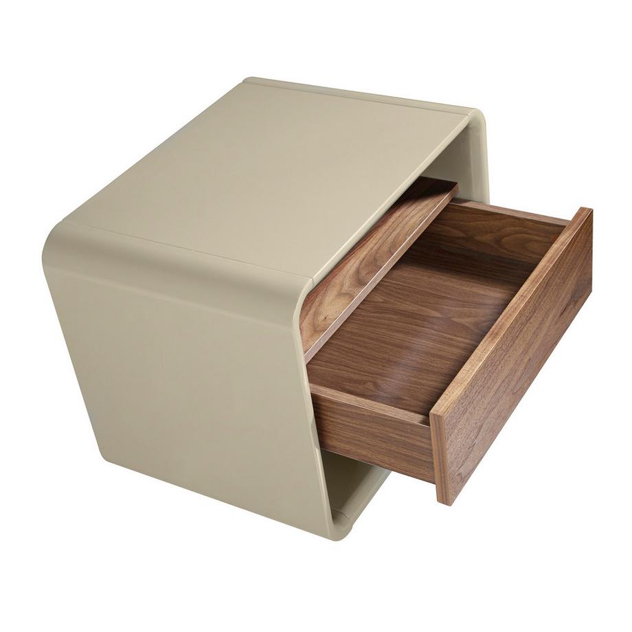 ANGEL CERDA Table de chevet noyer et bois gris  