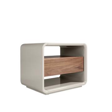 Comodino noce e legno grigio