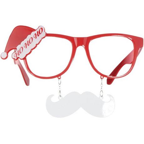 Tectake  Spassbrille Weihnachtsmann mit Schnurrbart 