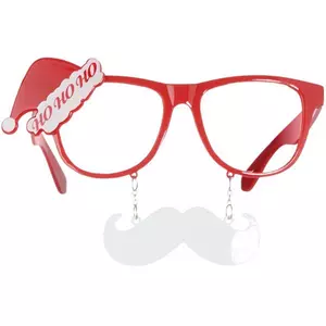Spassbrille Weihnachtsmann mit Schnurrbart