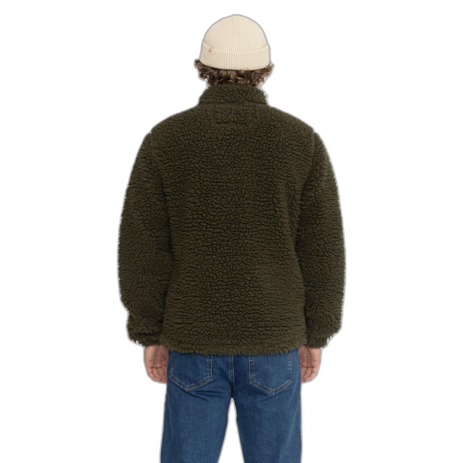 Revolution Kurze Plüschjacke mit großen Kängurutaschen  