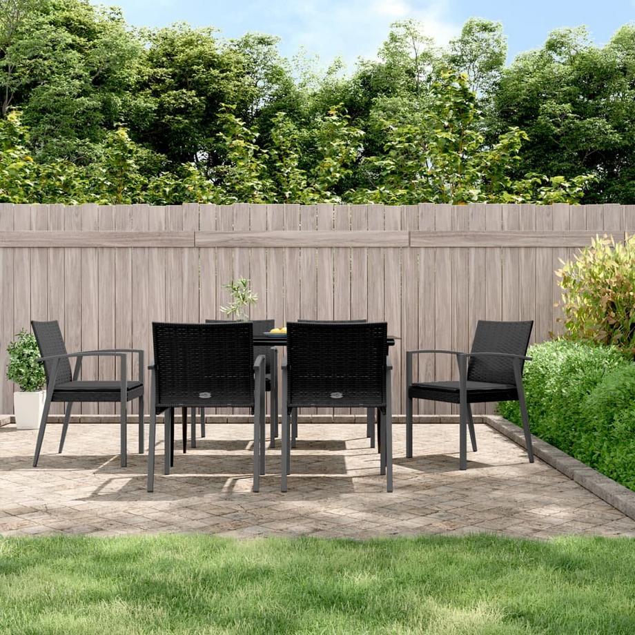 VidaXL Ensemble à manger de jardin rotin synthétique  