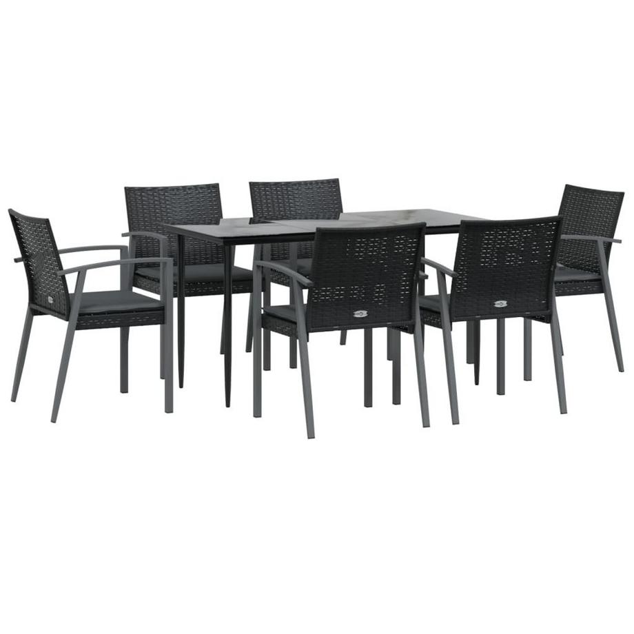 VidaXL Ensemble à manger de jardin rotin synthétique  