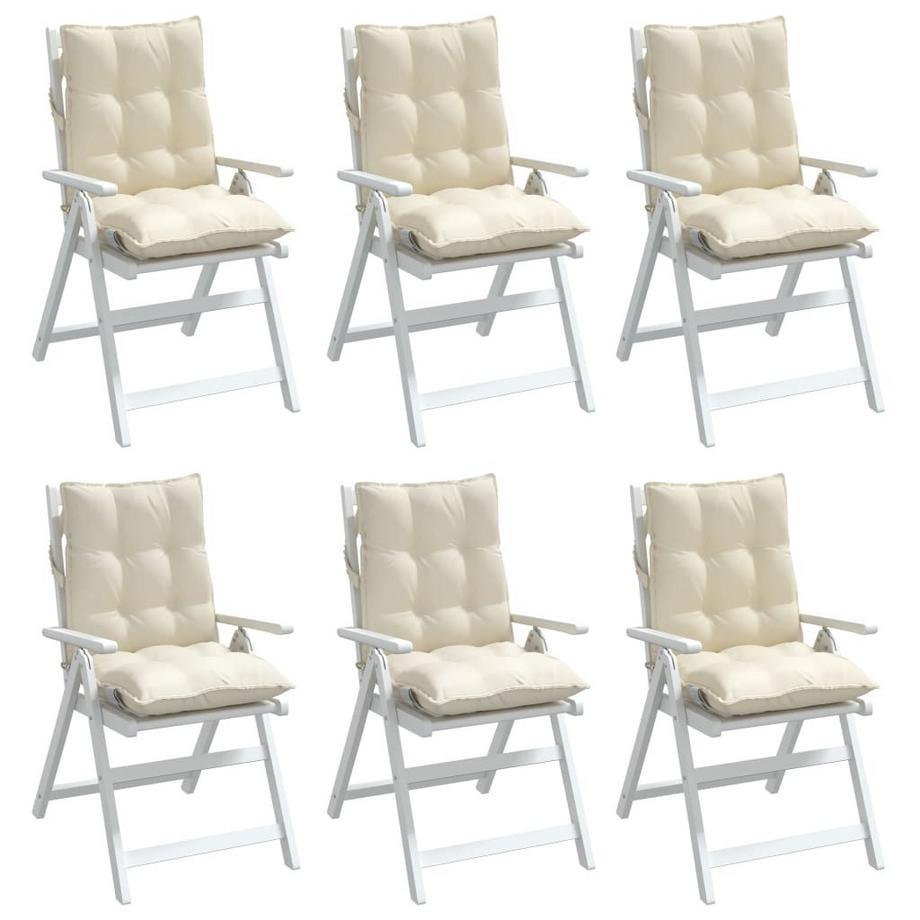 VidaXL Coussin de chaise à dossier bas tissu  
