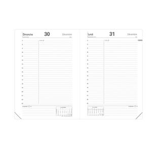 Quo Vadis Quo Vadis - Agenda - 2025 - ABP 1 - Giornaliera - Francese - Impala - Nero - 12 mesi da gennaio a dicembre - 13x21 cm - Carta Clairefontaine Bianca - Prodotto in Francia  