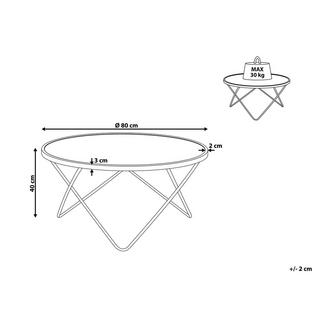 Beliani Table basse en Verre de sécurité Glamour MERIDIAN  