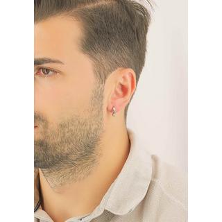 MUAU Schmuck  Creolen Bicolor Gelbgold-/Weissgold 750, 14mm 