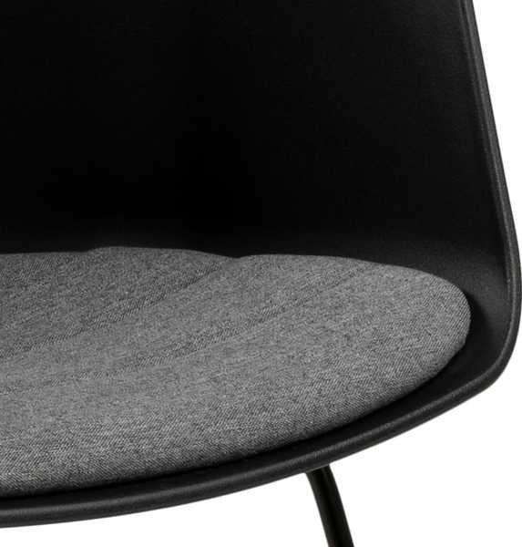 mutoni Fauteuil Sara gris noir  