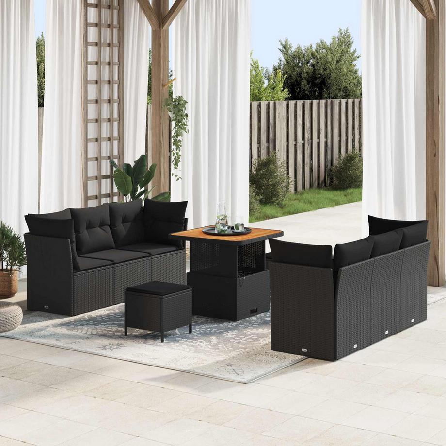 VidaXL Ensemble de canapé de jardin poly rattan  