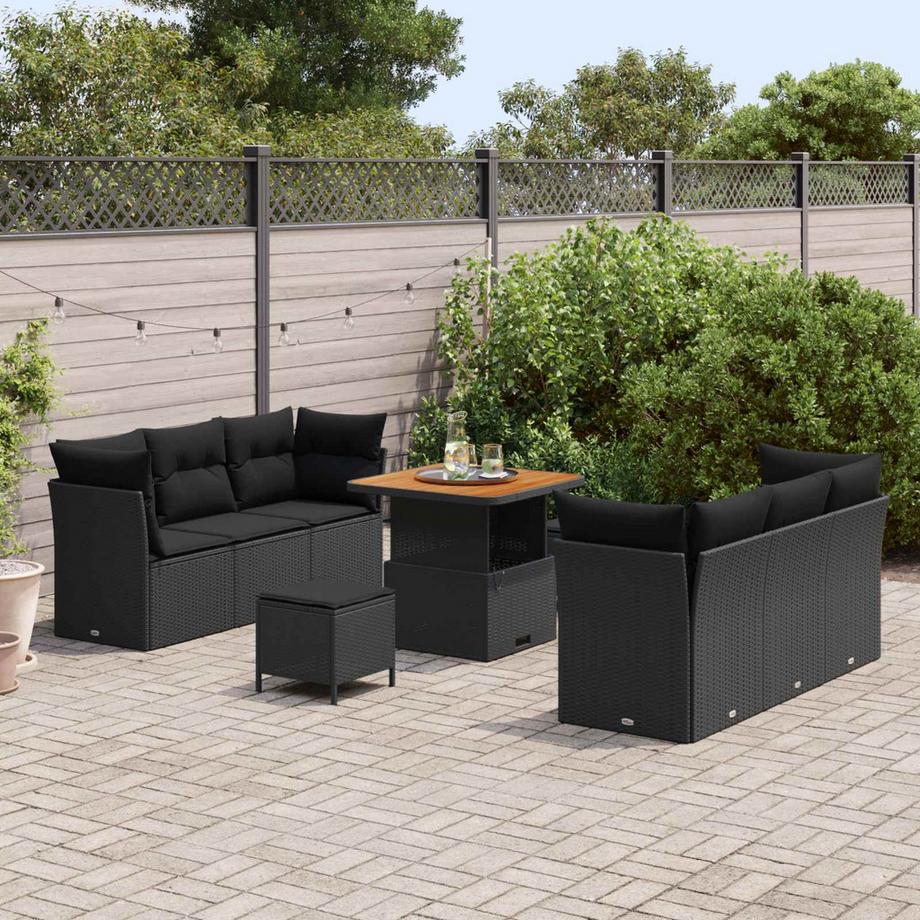 VidaXL Ensemble de canapé de jardin poly rattan  