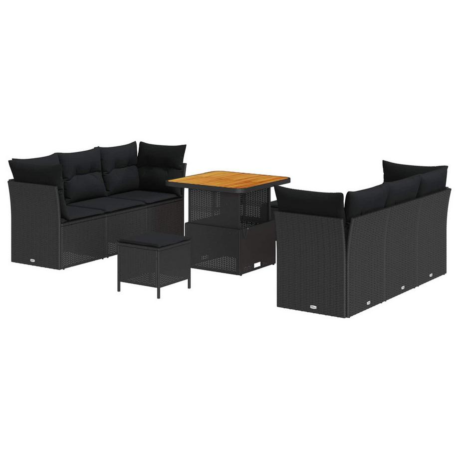 Ensemble de canapé de jardin poly rattan