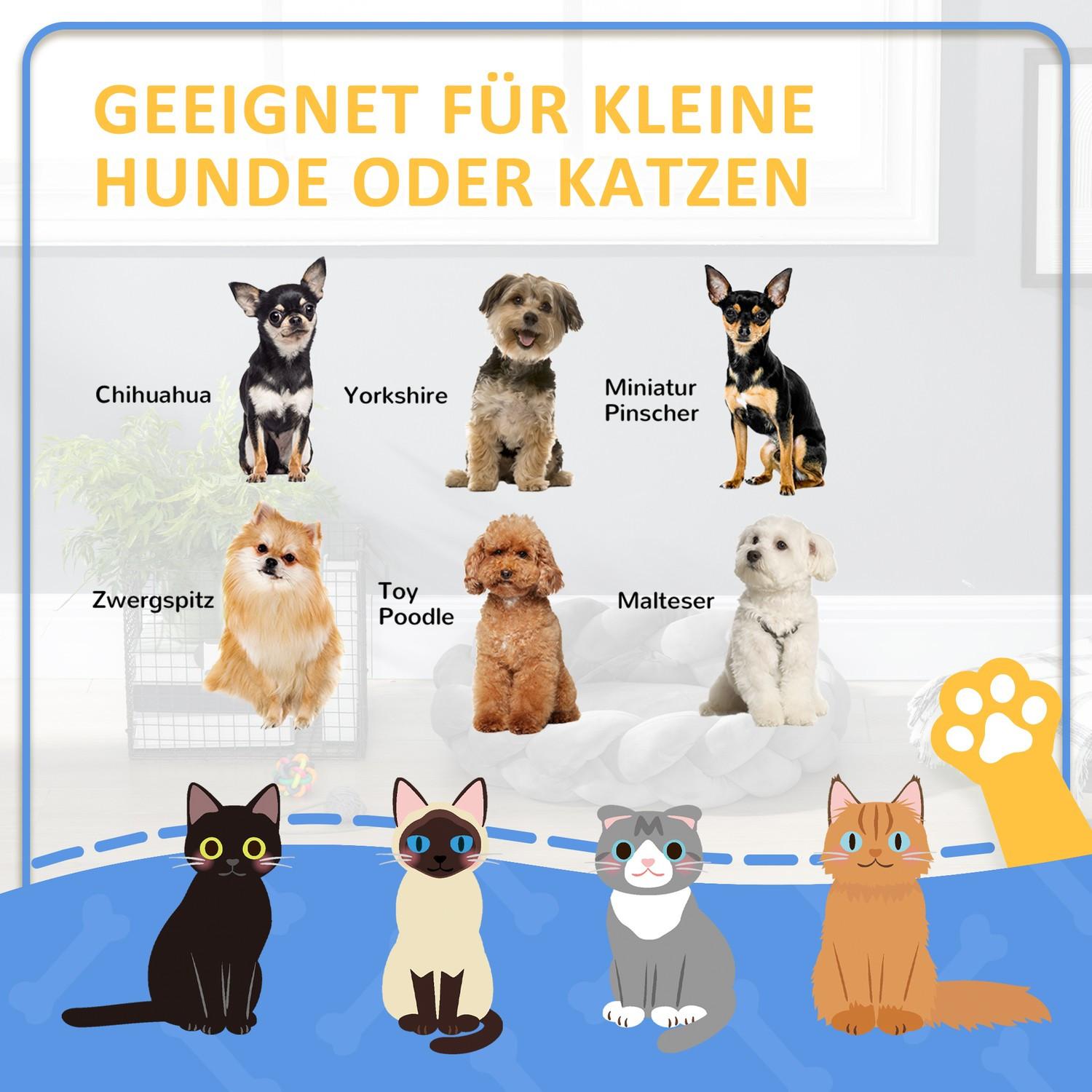 Northio  Hundebett Rundes Katzenbett, Hundesofa Mit Waschbarem Donut Kissen, Samt 