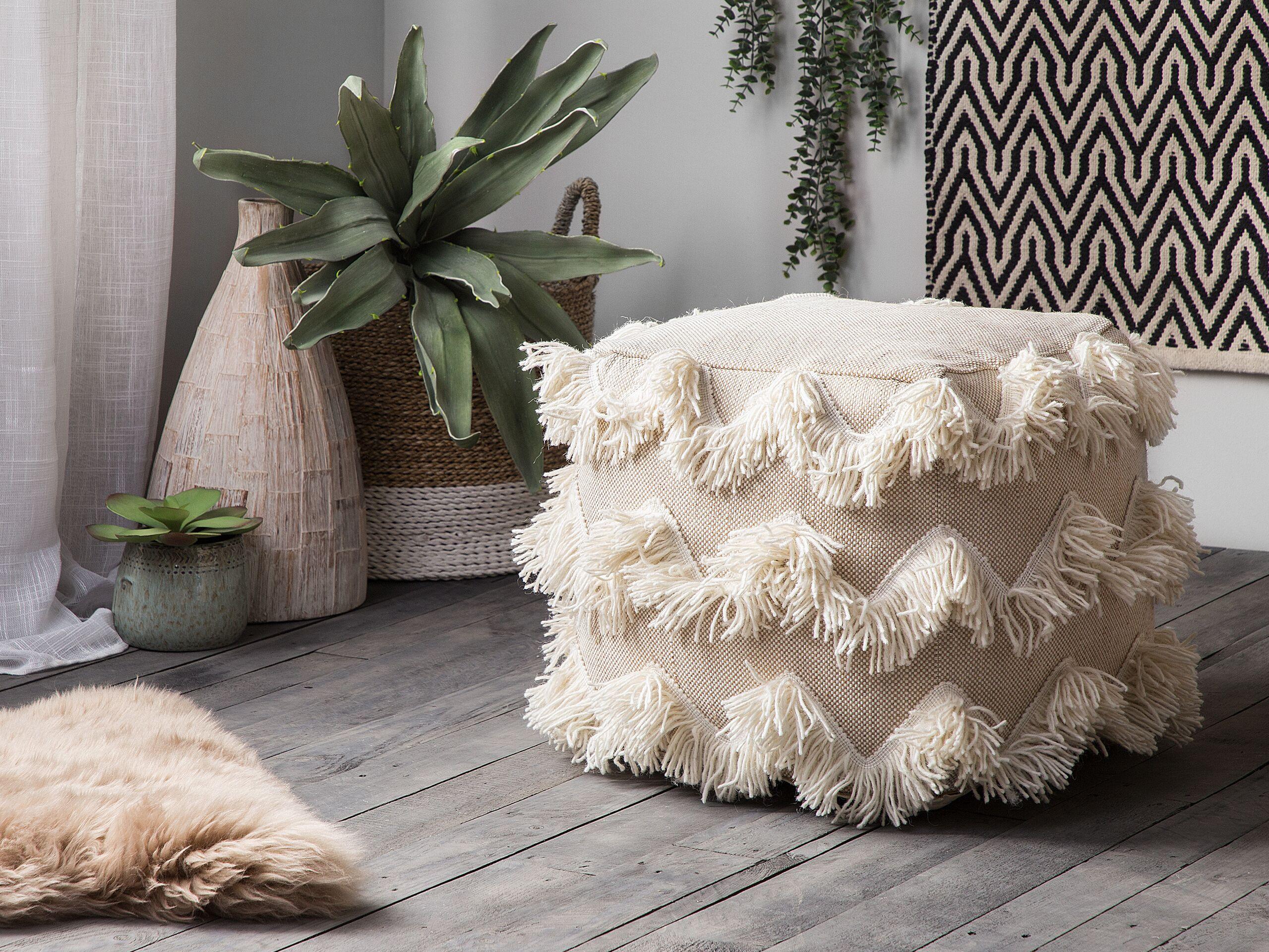 Beliani Pouf en Coton Boho NASHIK  