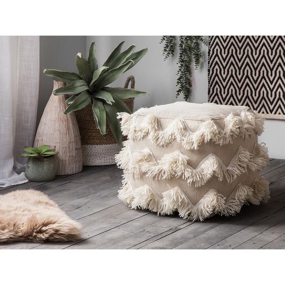 Beliani Pouf en Cotone Boho NASHIK  