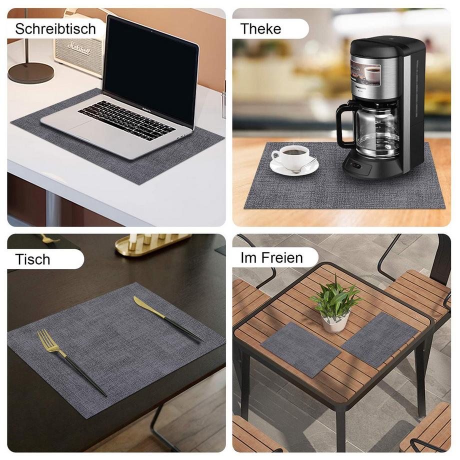 Alopini Set de 6 sets de table lavables, sets de table imperméables, beaux sets de table  