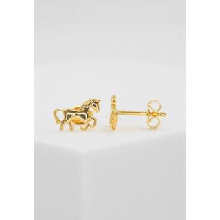 MUAU Schmuck  Ohrstecker Gelbgold 750, 7x10mm 