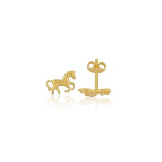 MUAU Schmuck  Ohrstecker Gelbgold 750, 7x10mm 