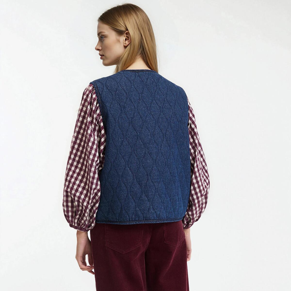 La Redoute Collections Wendbare gesteppte Denim Weste  