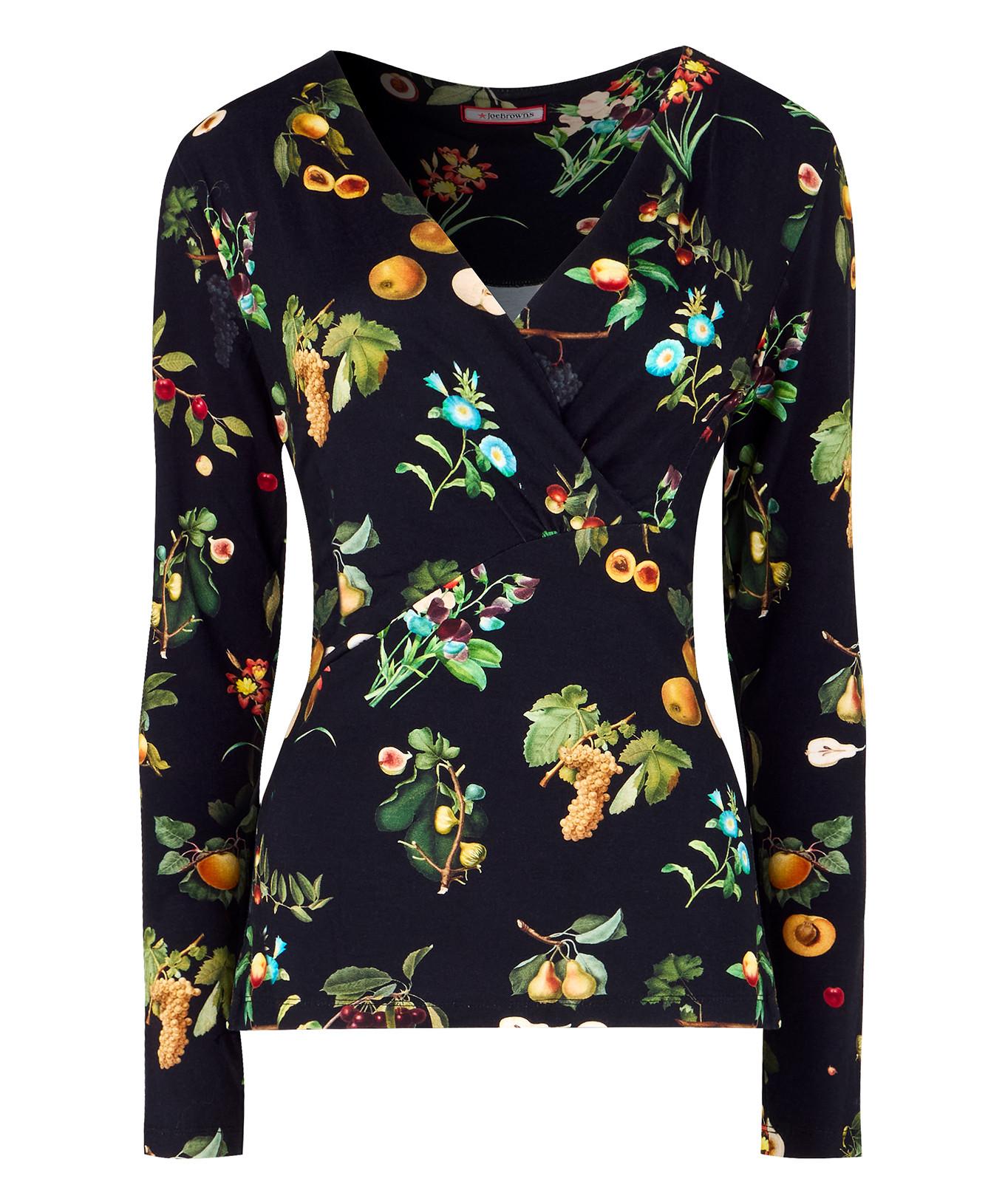 Joe Browns Top in jersey a portafoglio stampa fungo  