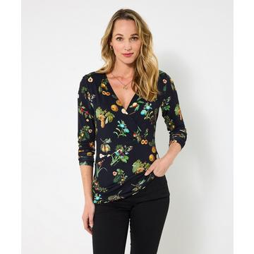 Jersey-Wickeloberteil mit Pilzprint