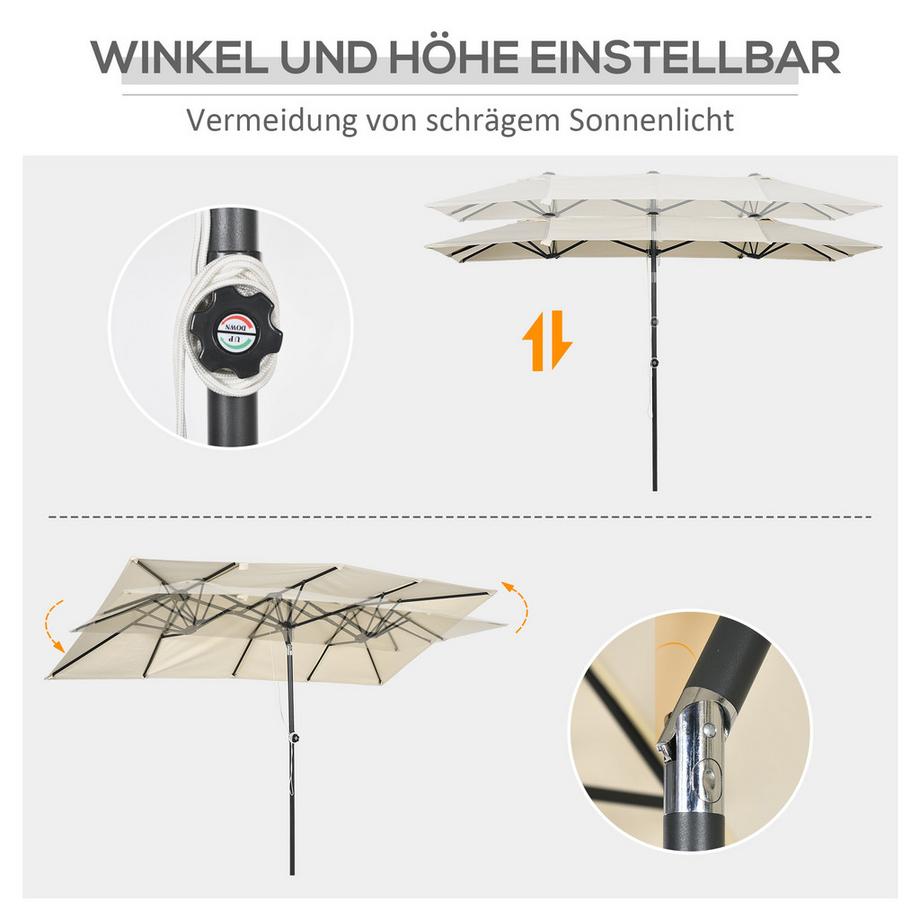 Outsunny Doppelsonnenschirm  