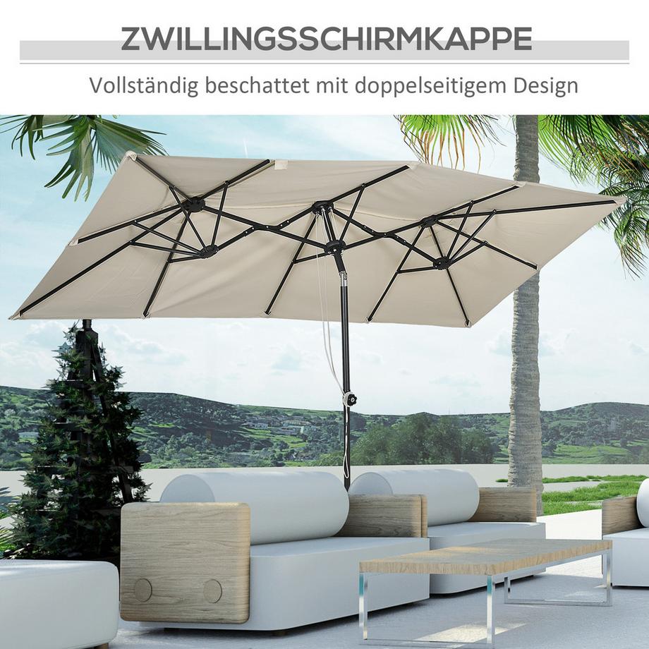 Outsunny Doppelsonnenschirm  