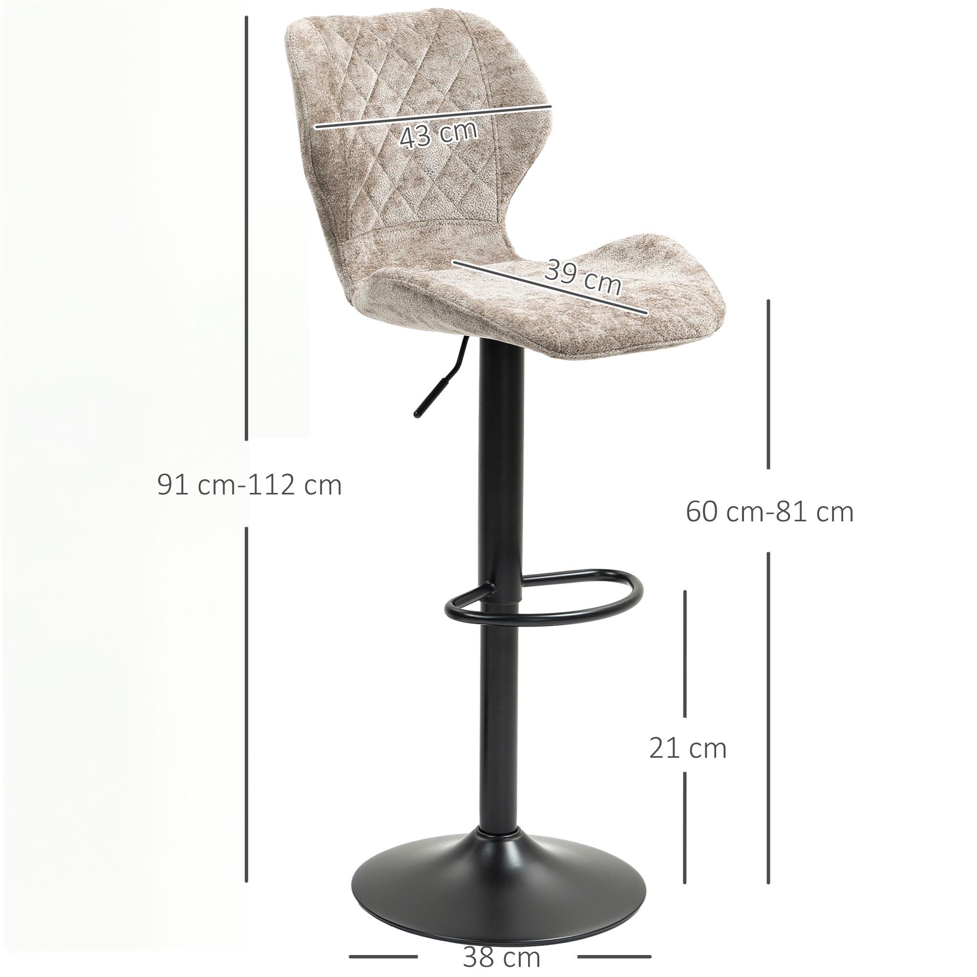 HOMCOM Tabourets de bar  