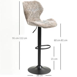 HOMCOM Tabourets de bar  