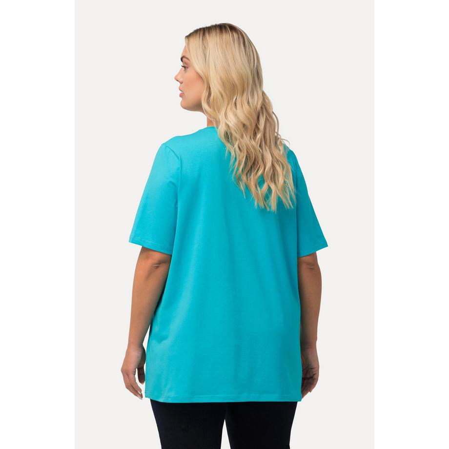 Ulla Popken A-Linie V-Ausschnitt Halbarm T-Shirt  