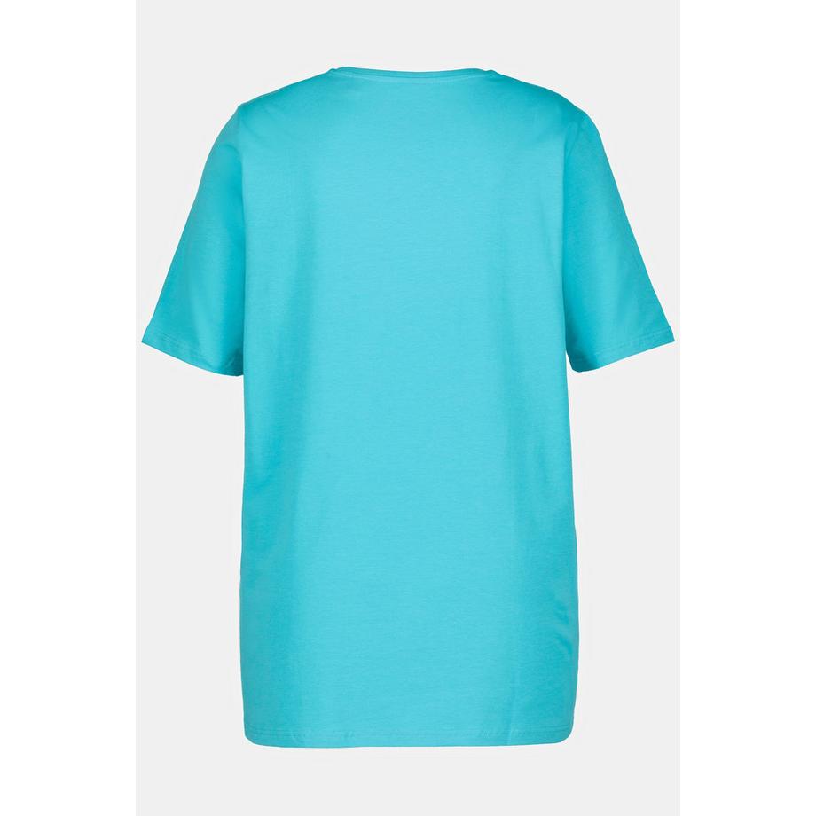 Ulla Popken A-Linie V-Ausschnitt Halbarm T-Shirt  