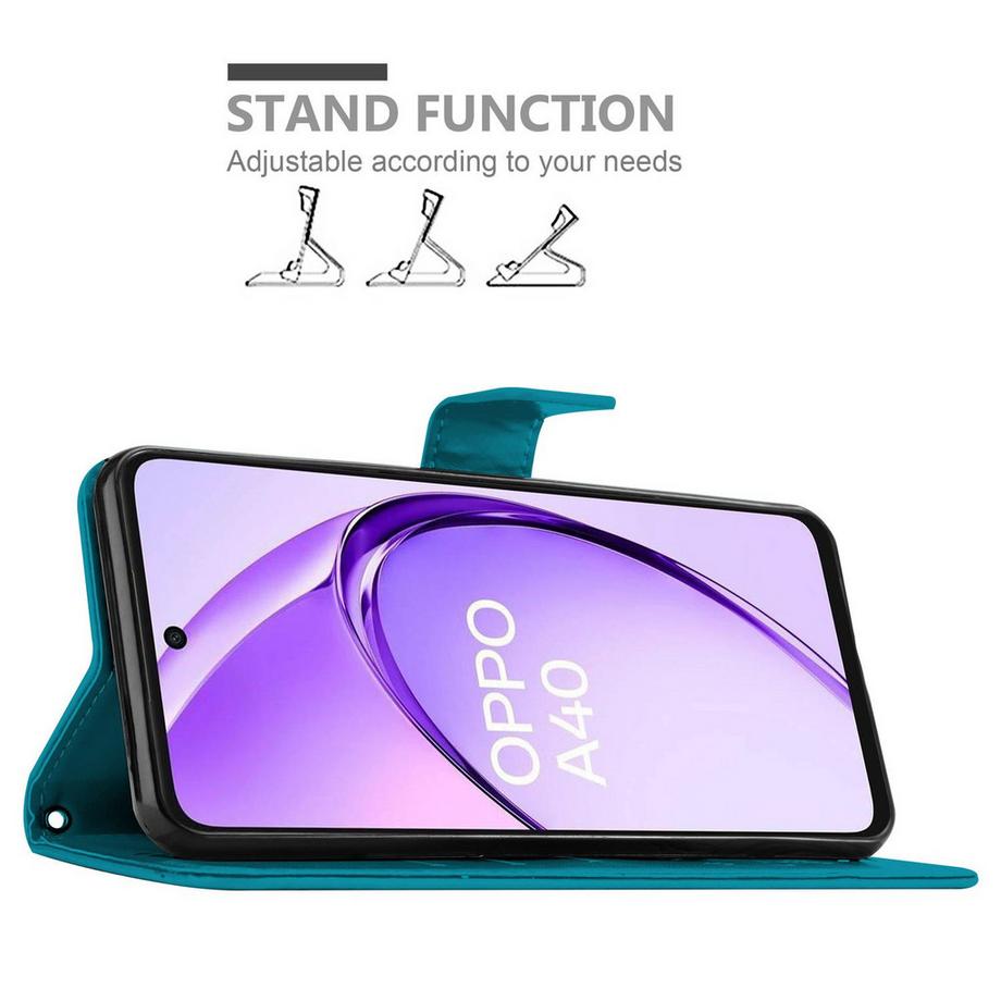 Cadorabo  Oppo A40 Hülle mit Blumen Muster 