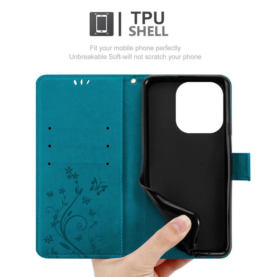 Cadorabo  Oppo A40 Hülle mit Blumen Muster 