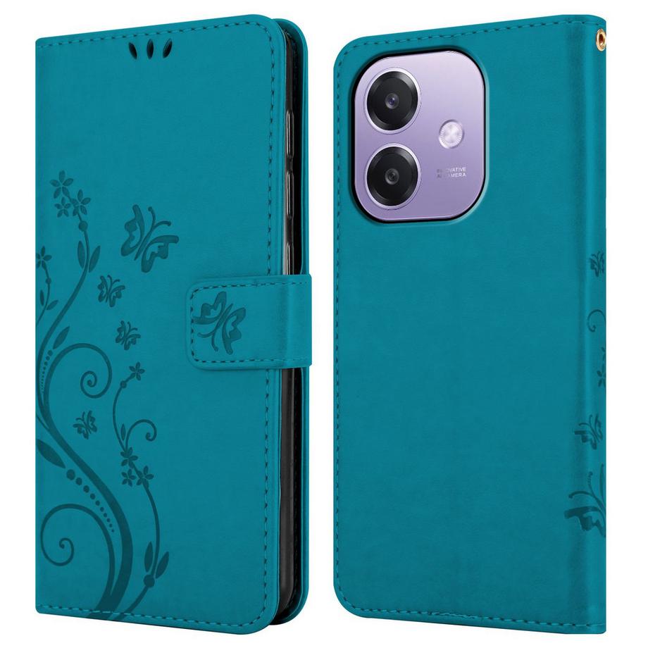 Cadorabo  Oppo A40 Hülle mit Blumen Muster 