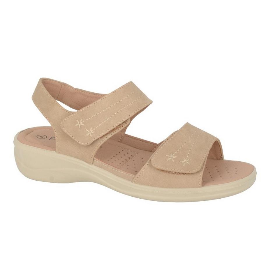 Sandalen, Floral, Kunstleder