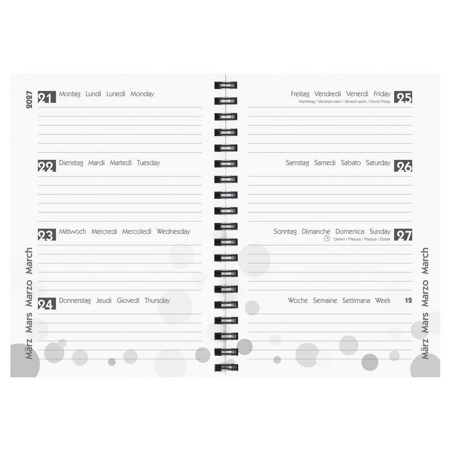 Biella Agenda scolaire mydiary Wire-O 3½ jours par page, City  