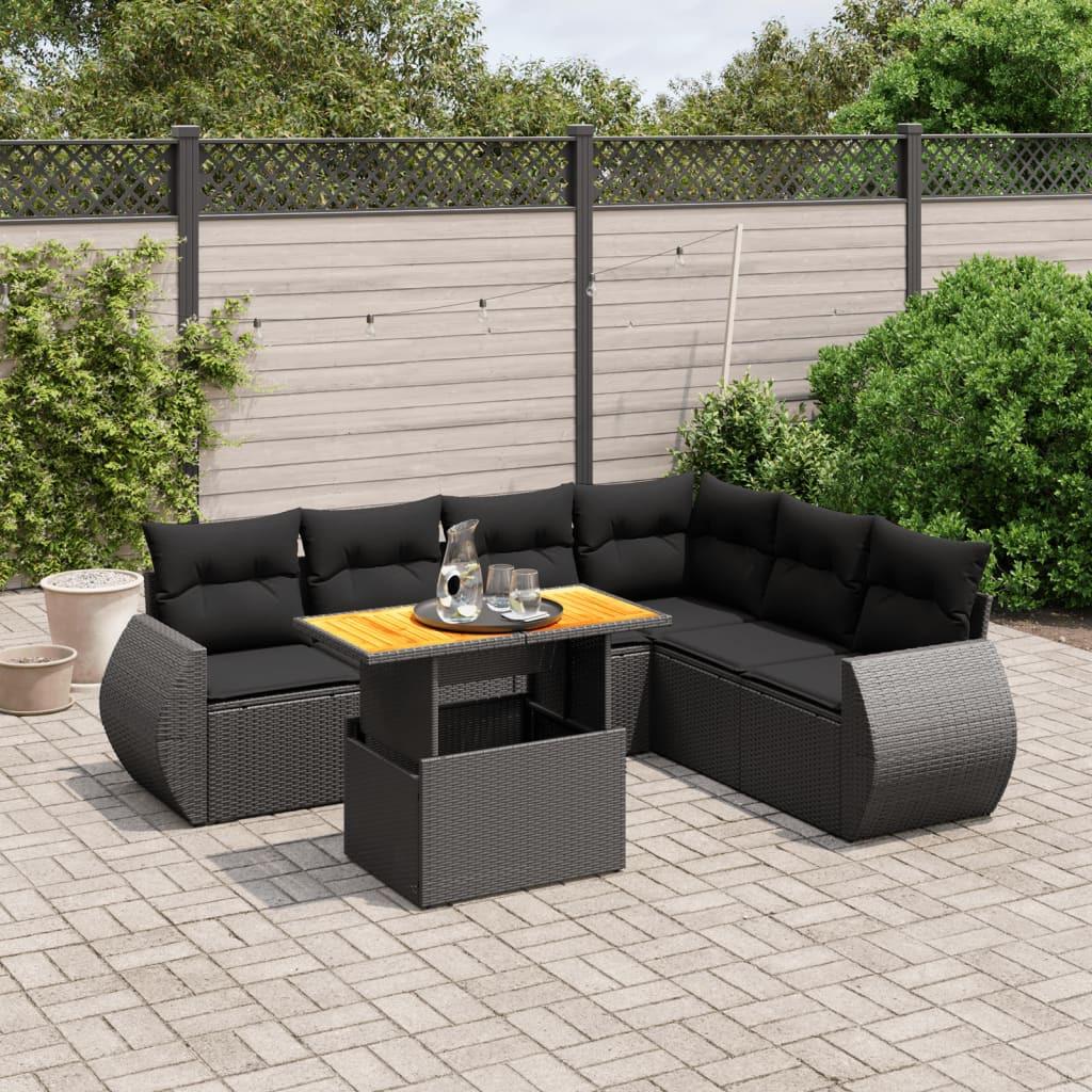 VidaXL Ensemble de canapés de jardin rotin synthétique  