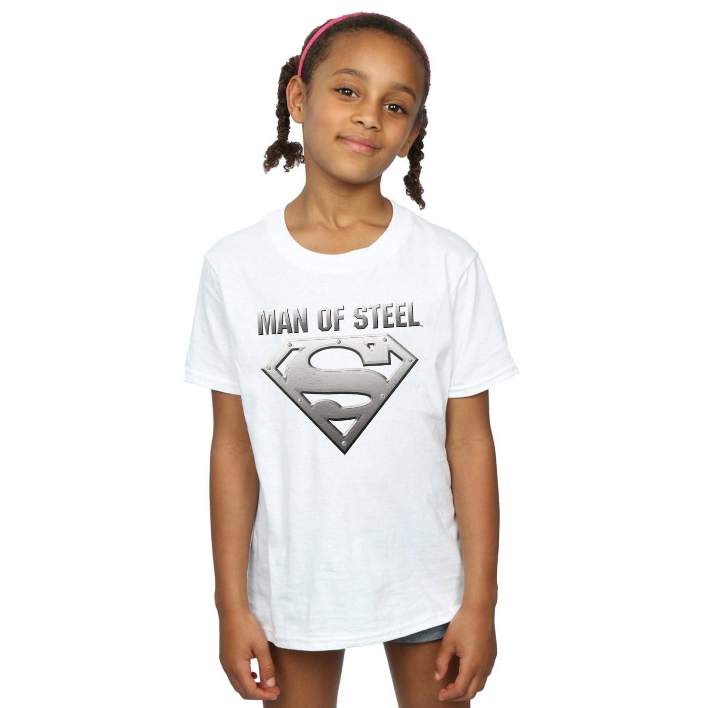 DC COMICS  Superman Man Of Steel Shield TShirt 