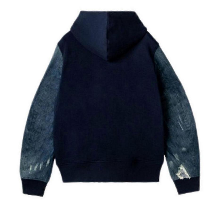 DIESEL Denim Ärmel Full Zip Hoodie  